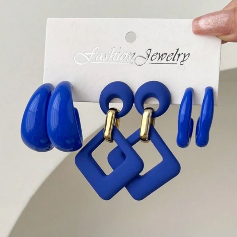 3for$20 1 Set Of 3 Pairs Of Classic Vintage Style Trendy Personality Earrings